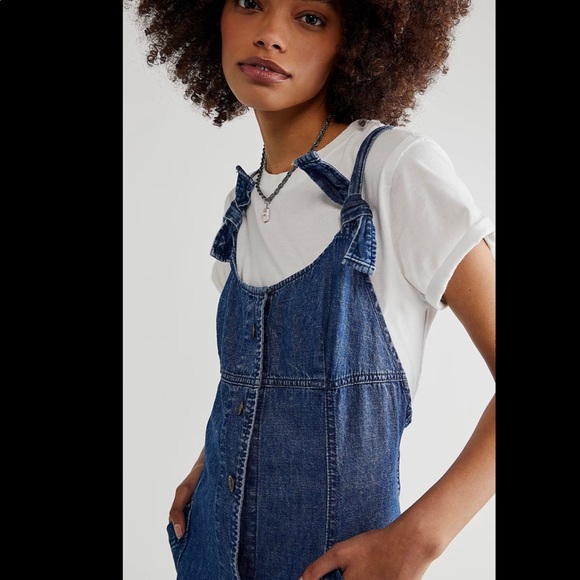 NWT- Free People - Time After Time Denim Dress - Picture 3 of 4